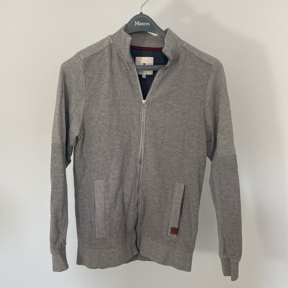 Tom Tailor Textured Zip Up Men’s cardigan, Size M
